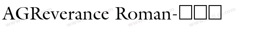AGReverance Roman字体转换